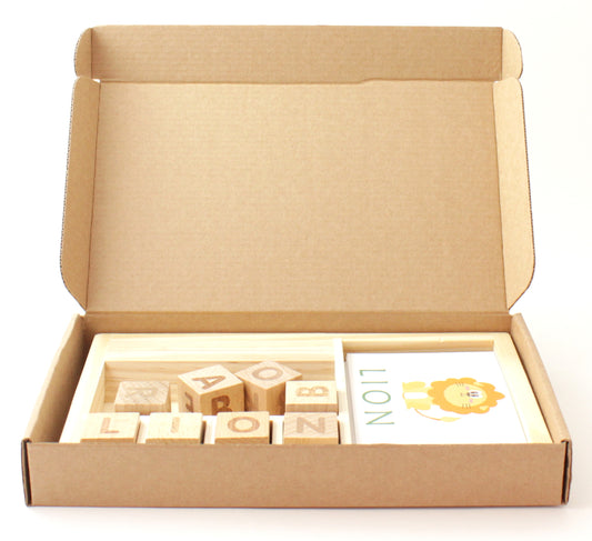 Wooden Word Builder Blocks – Early Learning Set