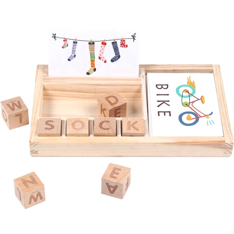 Wooden Word Builder Blocks – Early Learning Set