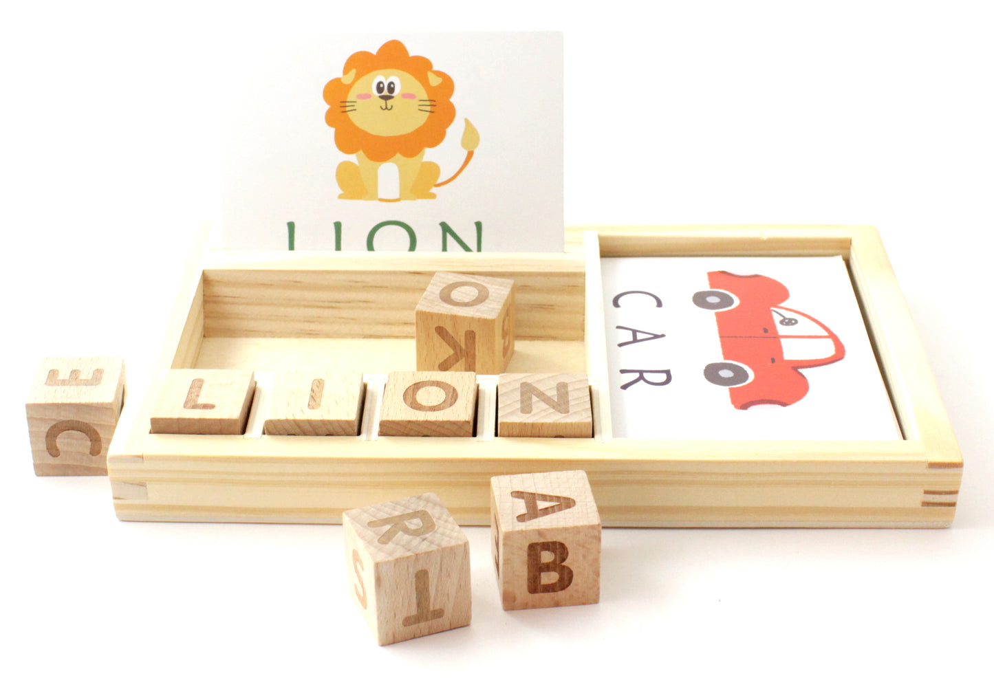 Wooden Word Builder Blocks – Early Learning Set