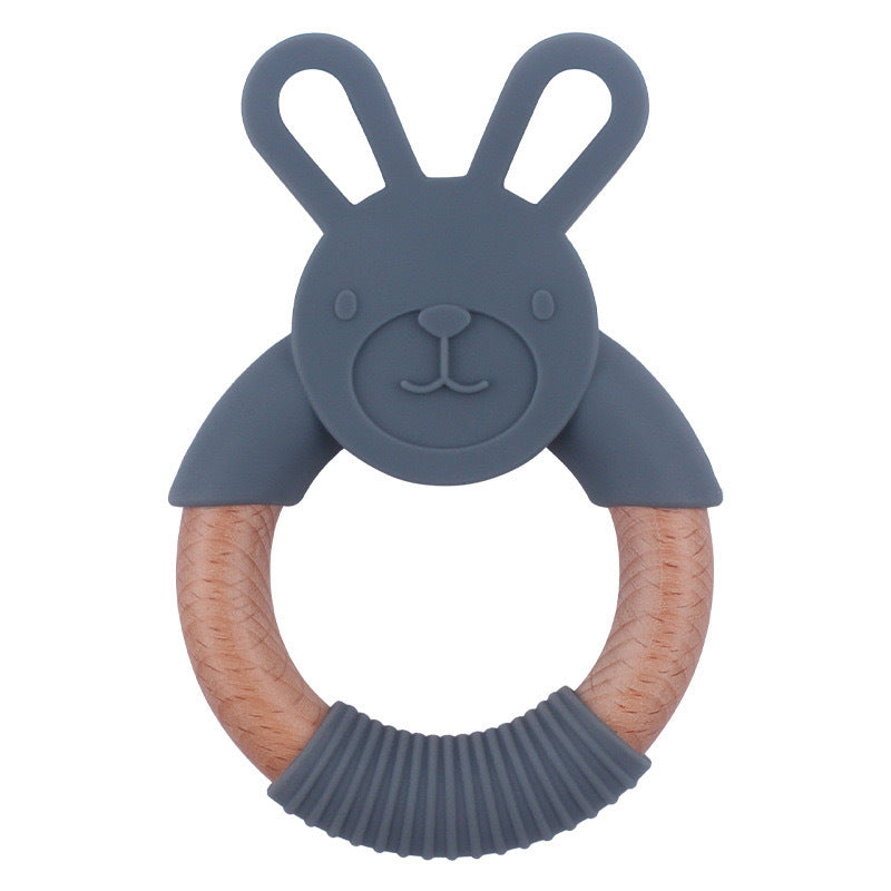 Wooden Bunny Teething Rattles – Safe & Soothing for Babies