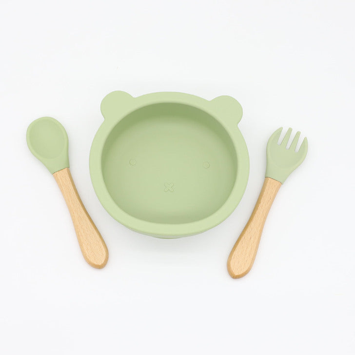Eco-Friendly Bear Bowl Feeding Set – Suction Base + Spoon