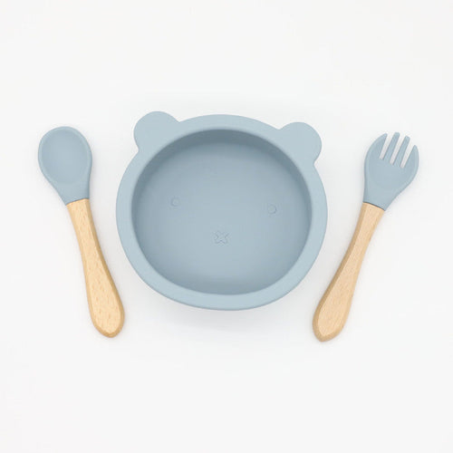 Eco-Friendly Bear Bowl Feeding Set – Suction Base + Spoon