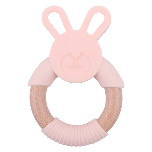 Wooden Bunny Teething Rattles – Safe & Soothing for Babies
