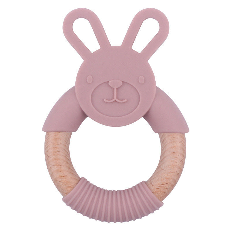 Wooden Bunny Teething Rattles – Safe & Soothing for Babies