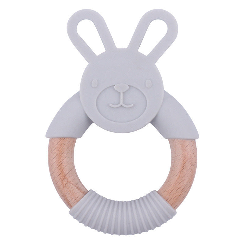 Wooden Bunny Teething Rattles – Safe & Soothing for Babies