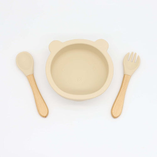 Eco-Friendly Bear Bowl Feeding Set – Suction Base + Spoon