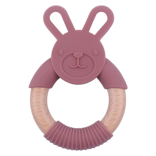 Wooden Bunny Teething Rattles – Safe & Soothing for Babies